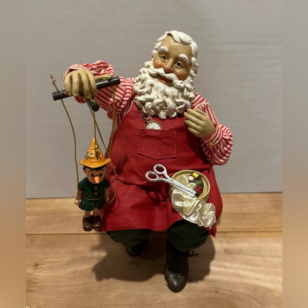 Kurt S. Adler “Gepetto Santa” Musical Figurine with Puppet